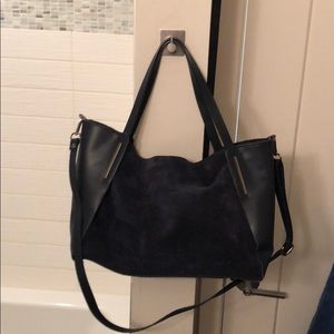 Blue Suede and Leather Purse!